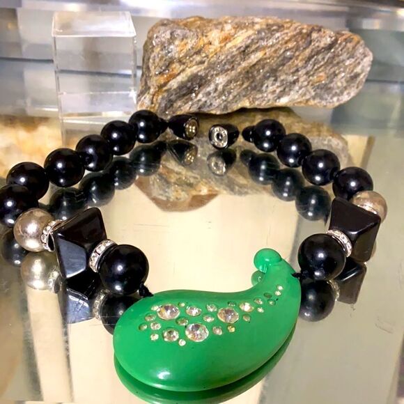 RARE VTG MILANO ZE CO LUCITE Statement Necklace - Picture 3 of 12